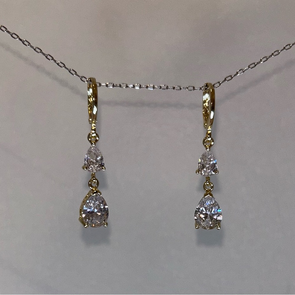 Laminated Gold Drop Earrings